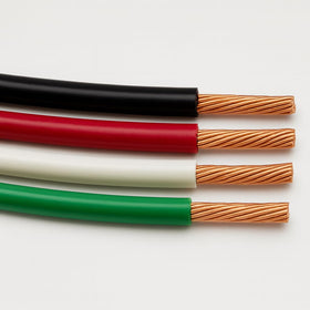 Generic THHN 25ft black 6 AWG wire with color-coded insulation for quick circuit identification.