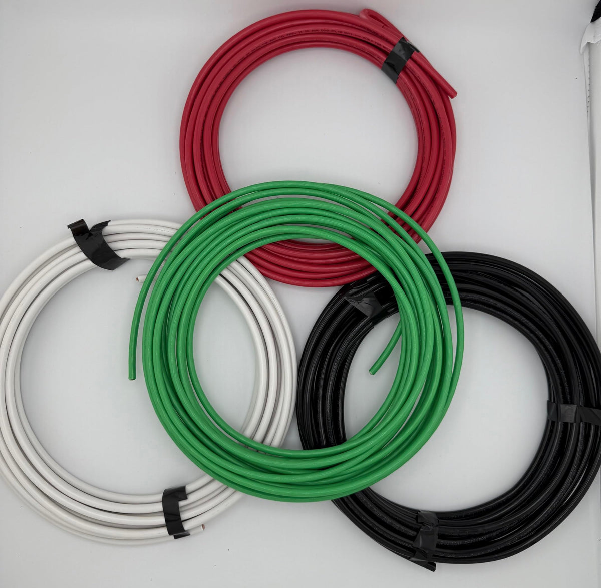 Generic THHN 25ft white 6 AWG wire for neutral paths in panels and circuits.