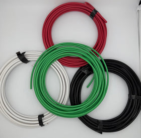 Generic THHN 25ft white 6 AWG wire for neutral paths in panels and circuits.