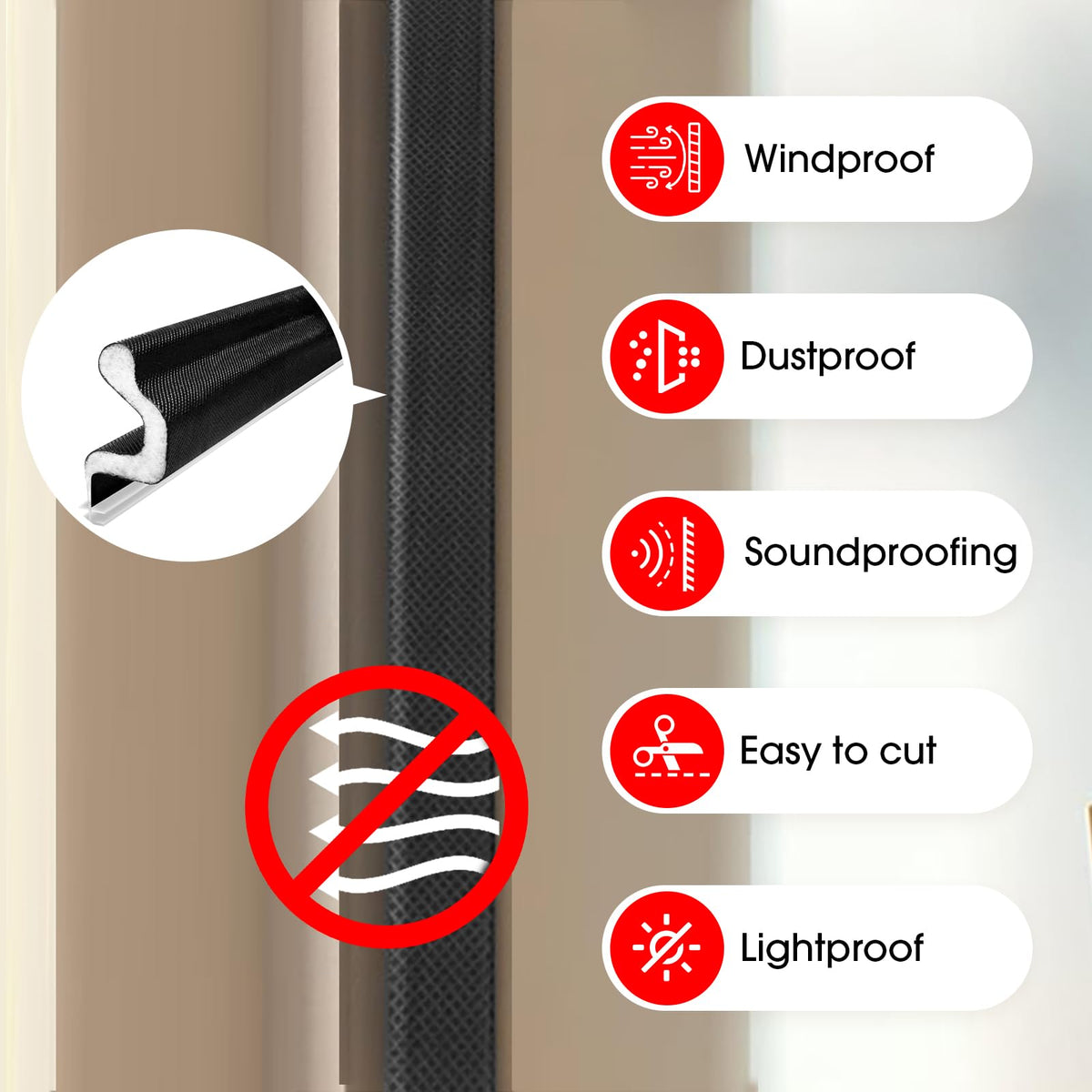 Generic 26ft roll offers ample material for multiple doors and replacements