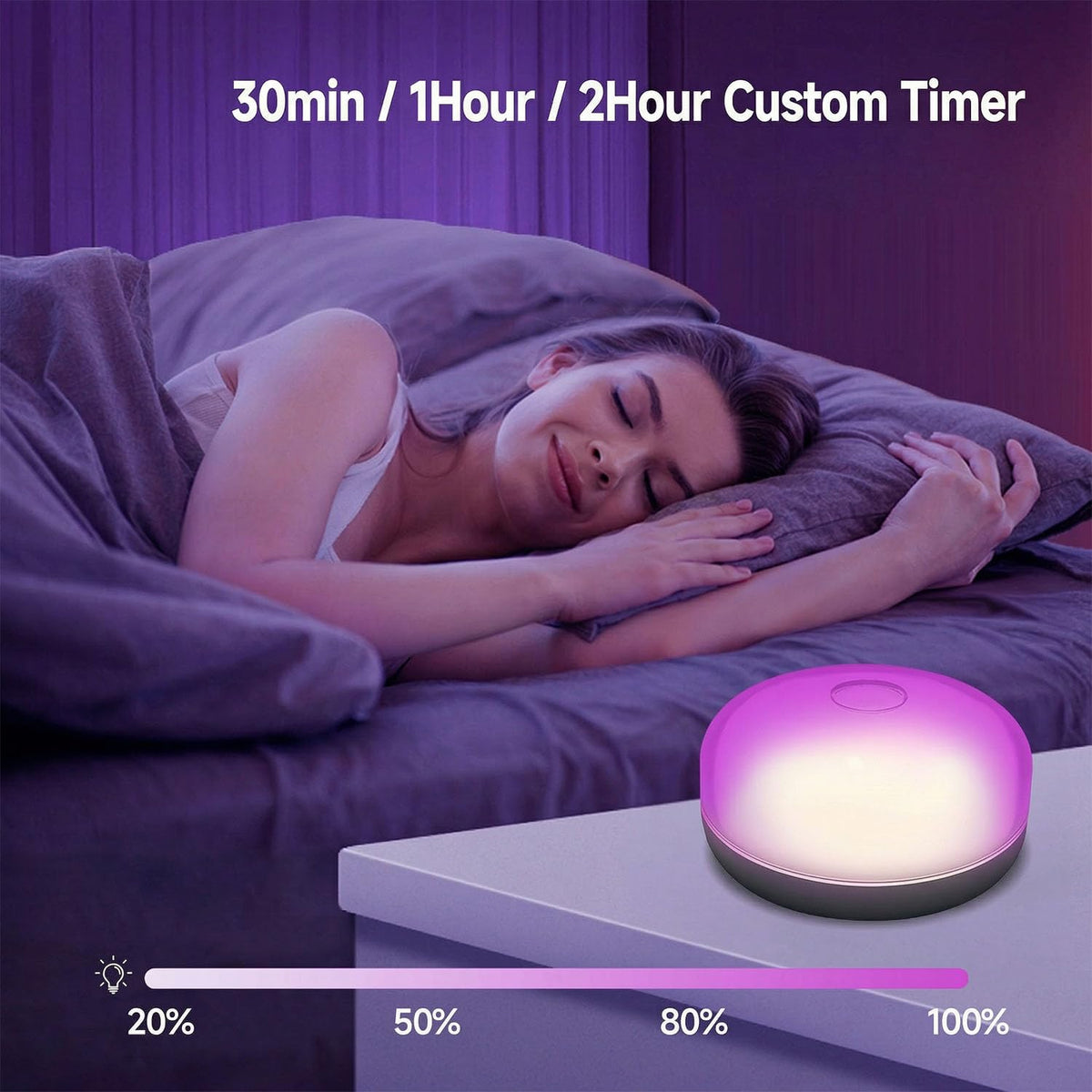 Generic 2PACK shower light with handheld controller offers easy color and brightness control from outside.