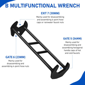 Generic 2Pcs Under-Sink Wrench Tool ideal for kitchen and bathroom tasks.