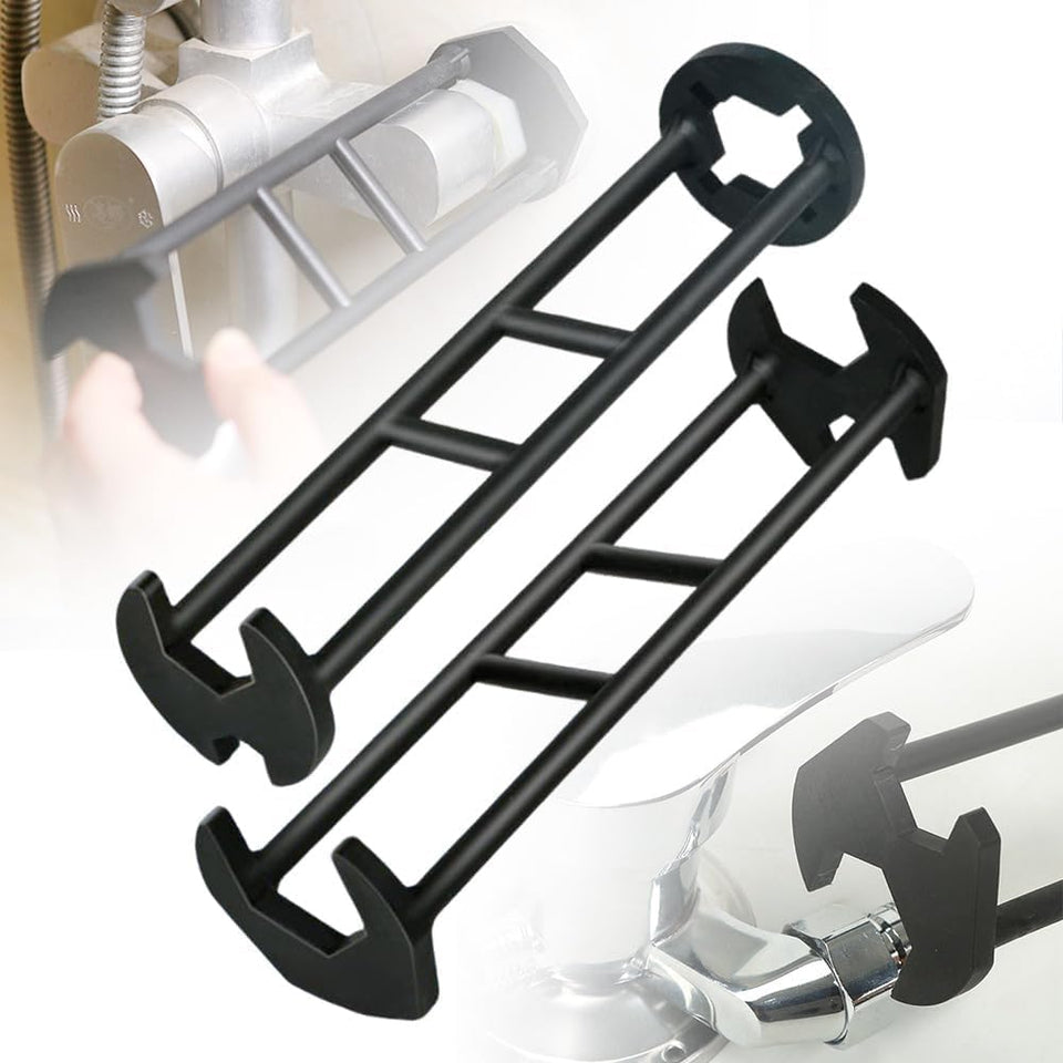 Generic 2Pcs Multifunctional Sink Wrench with four-jaw hex design for versatile fittings.