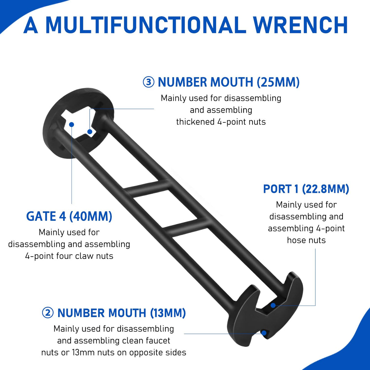 Generic 2Pcs Wrench set demonstrates compact, portable plumbing kit for on-site jobs.