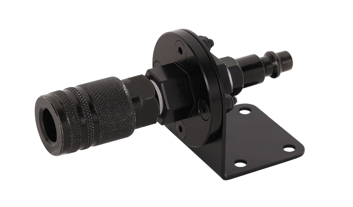 Generic Air Coupler Mount Black front view shows sturdy aluminum construction.
