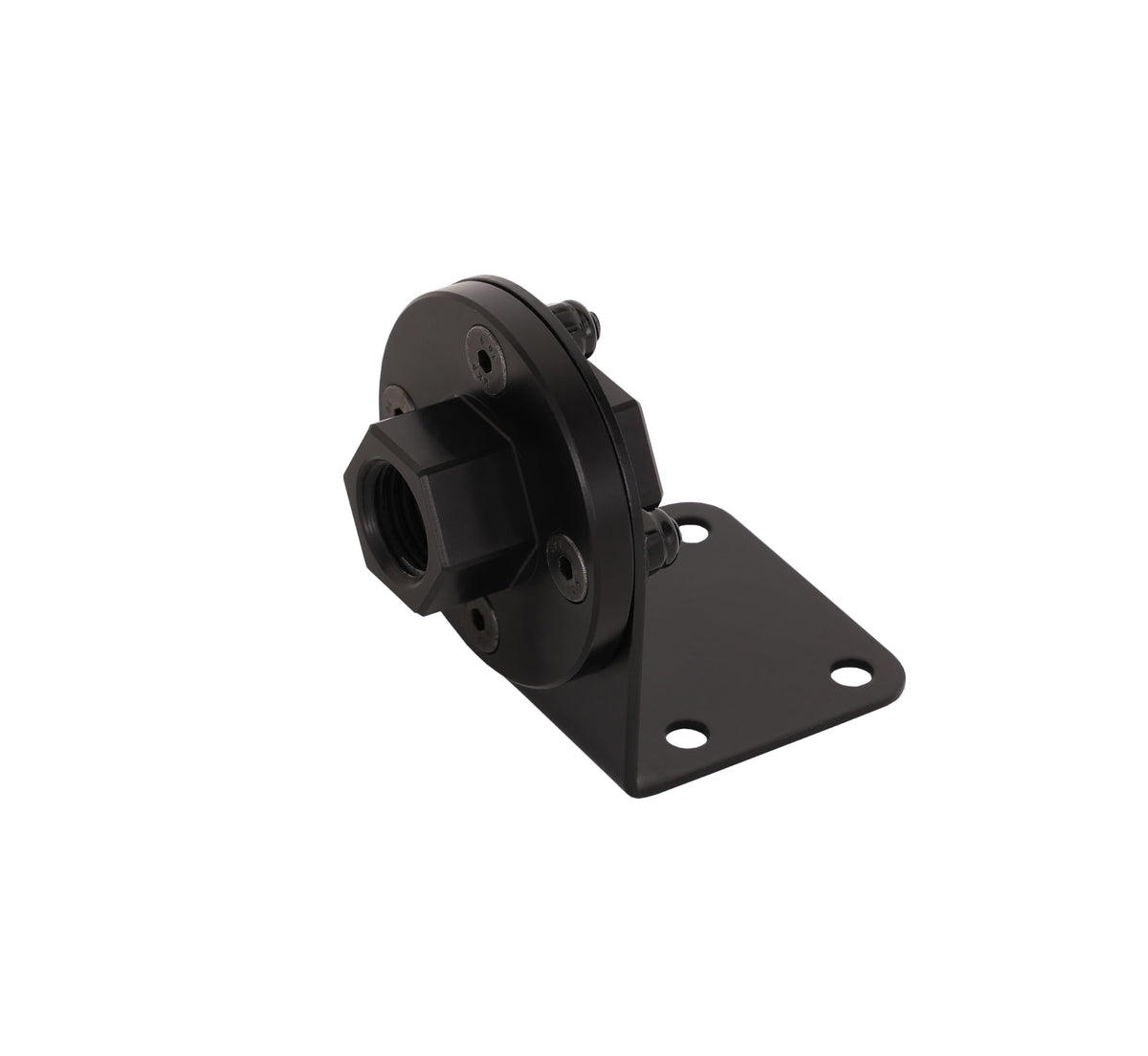Generic Air Coupler Mount Black side profile highlights compact, space-saving design.