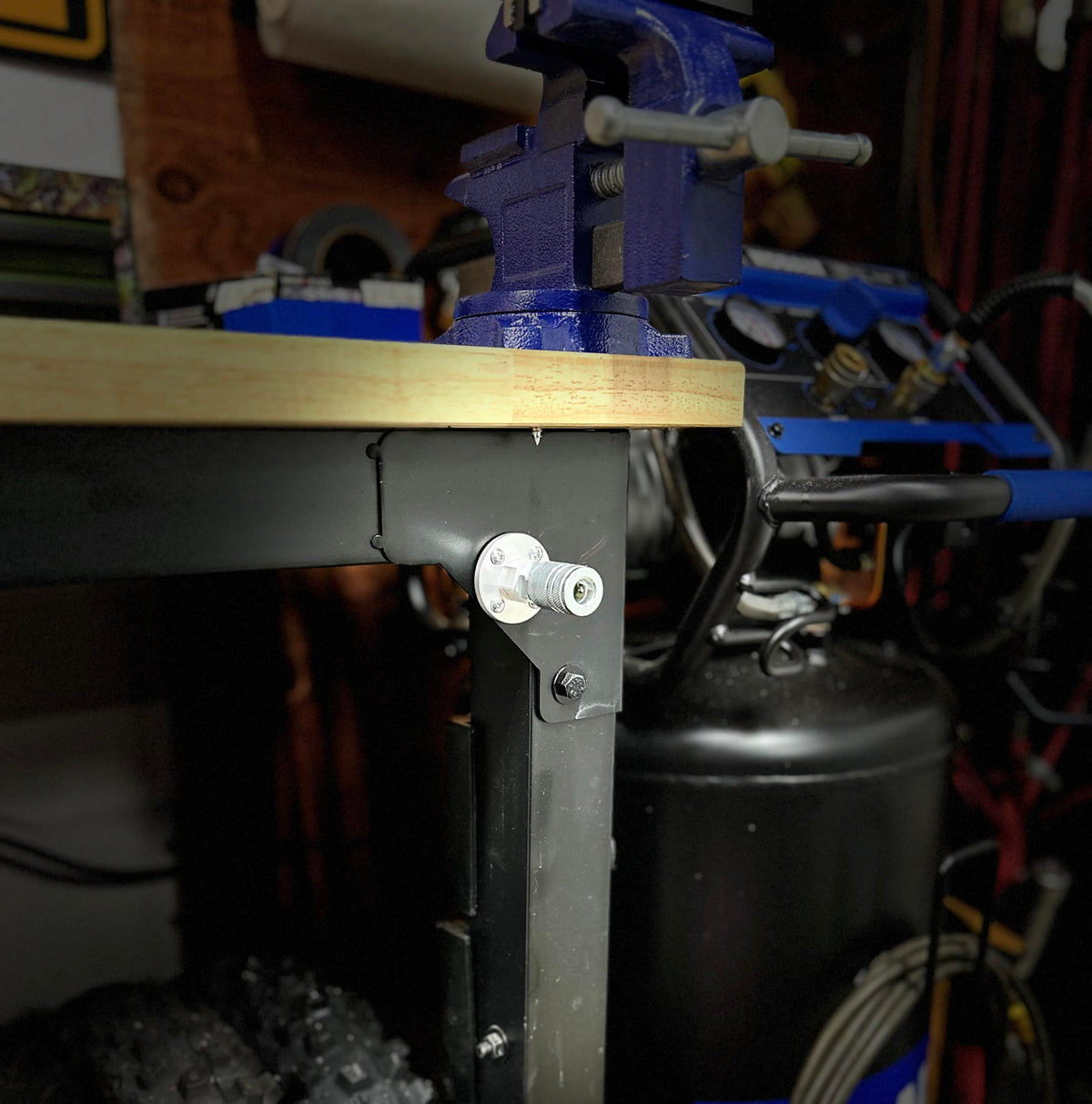 Generic Air Coupler Mount Black installed on a vehicle demonstrates versatile use.
