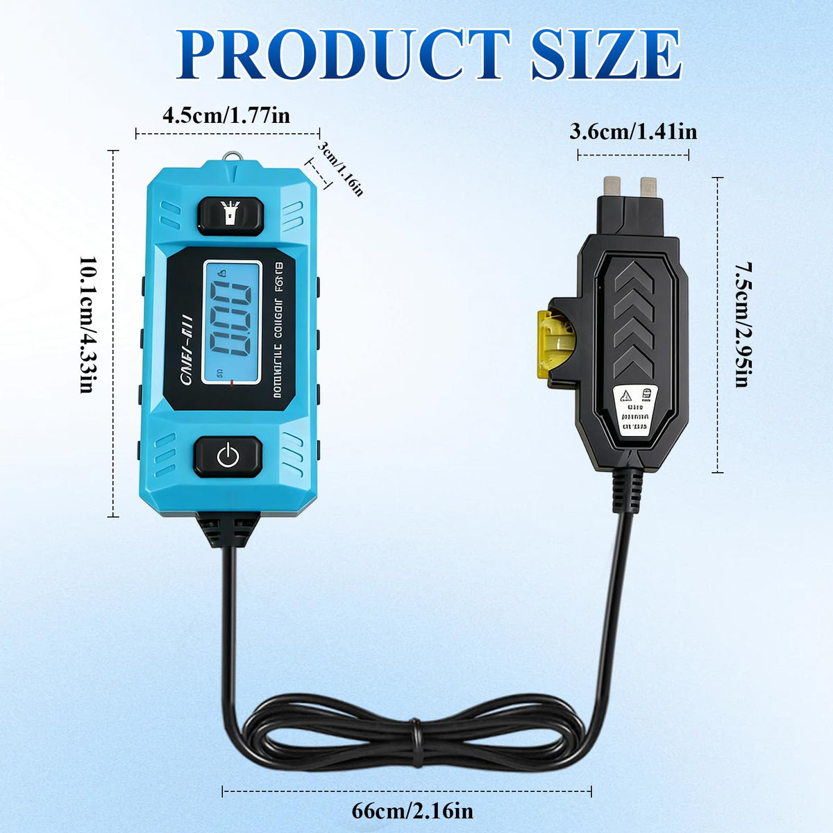 Generic Automotive Fault Probe Tester LED display provides clear data in dim light.
