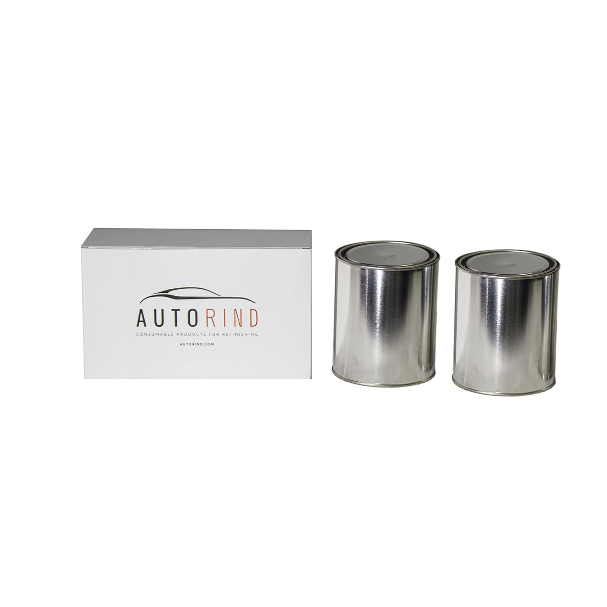Generic AUTORIND quart paint can with lid for secure storage.