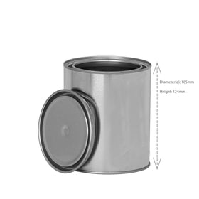 Generic AUTORIND silver quart can empty for versatile storage ideas.