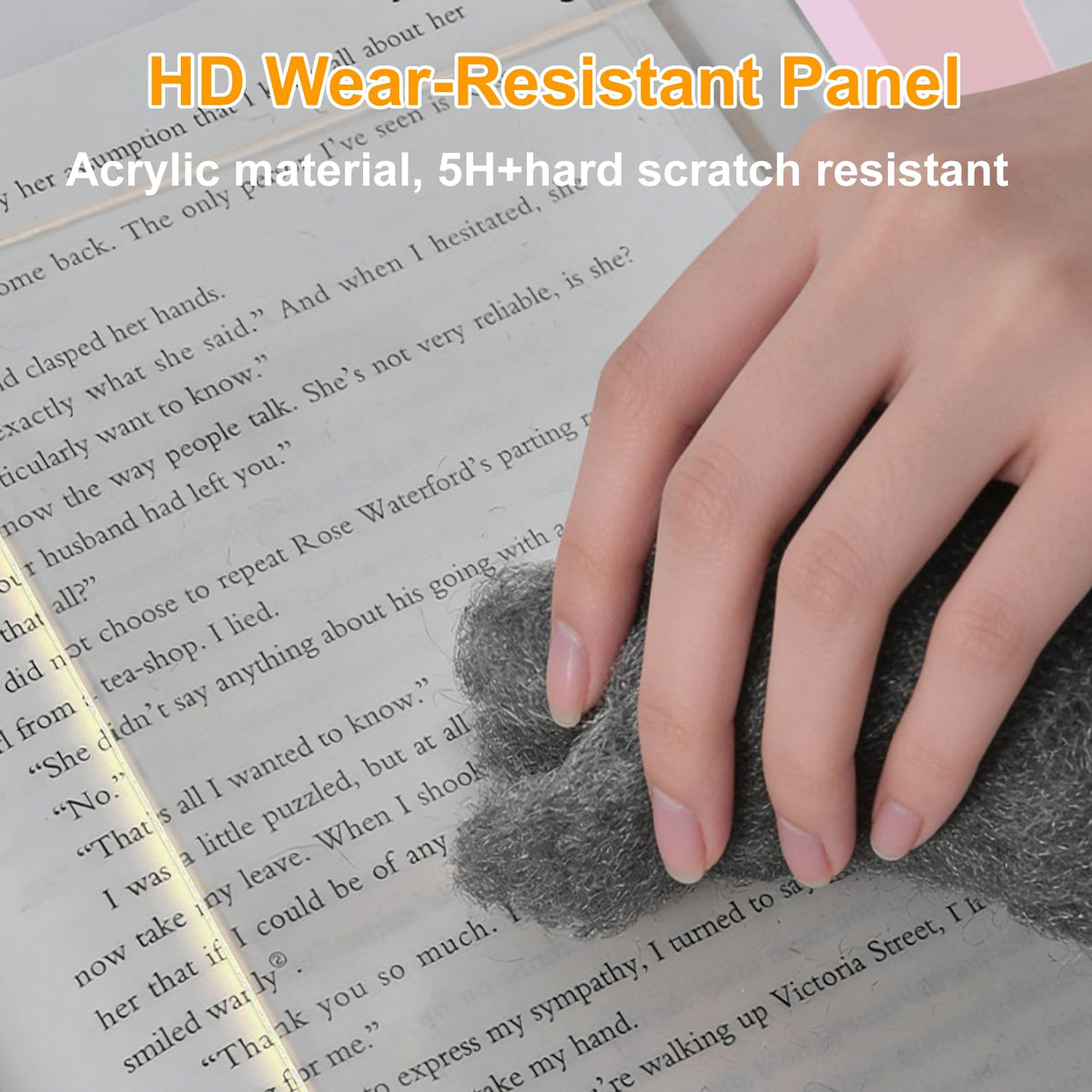 Generic Book Light ABS and HD PC build durable and scratch-resistant.