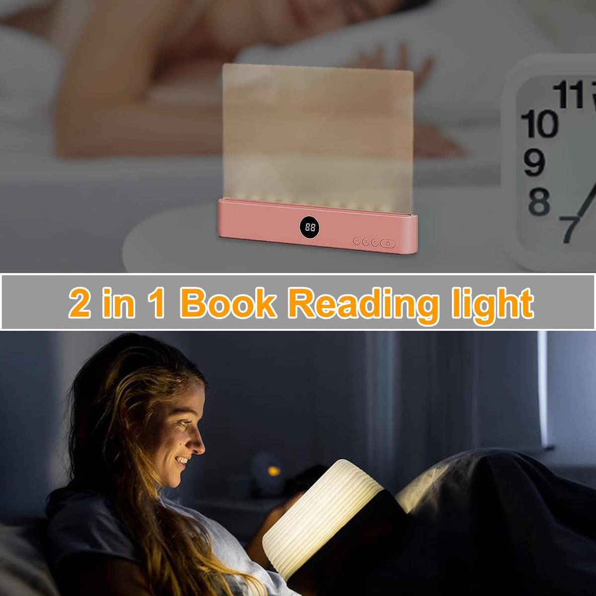Generic Book Light portable flat panel, easy to carry anywhere.