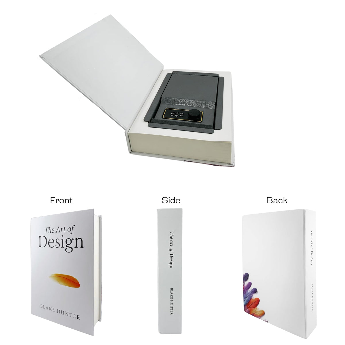 Generic Book Safe combination lock closeup highlights secure storage option.