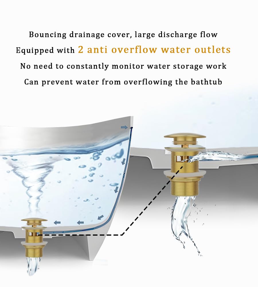 Generic fatigue-resistant core inside the pop-up drain supports long-lasting reliability with use.