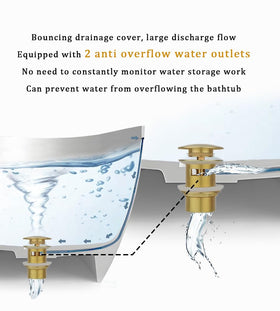 Generic fatigue-resistant core inside the pop-up drain supports long-lasting reliability with use.