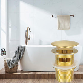 Generic tub drain with soft rubber seals for a leak-free seal during baths.