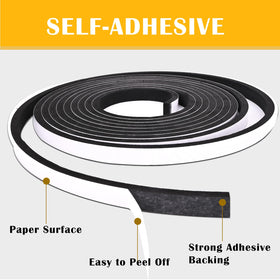 Generic closed-cell foam insulation tape close-up demonstrates waterproof and durable seal.