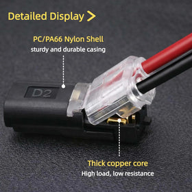 Generic copper-core connector delivers strong, secure contact for low-voltage wiring.