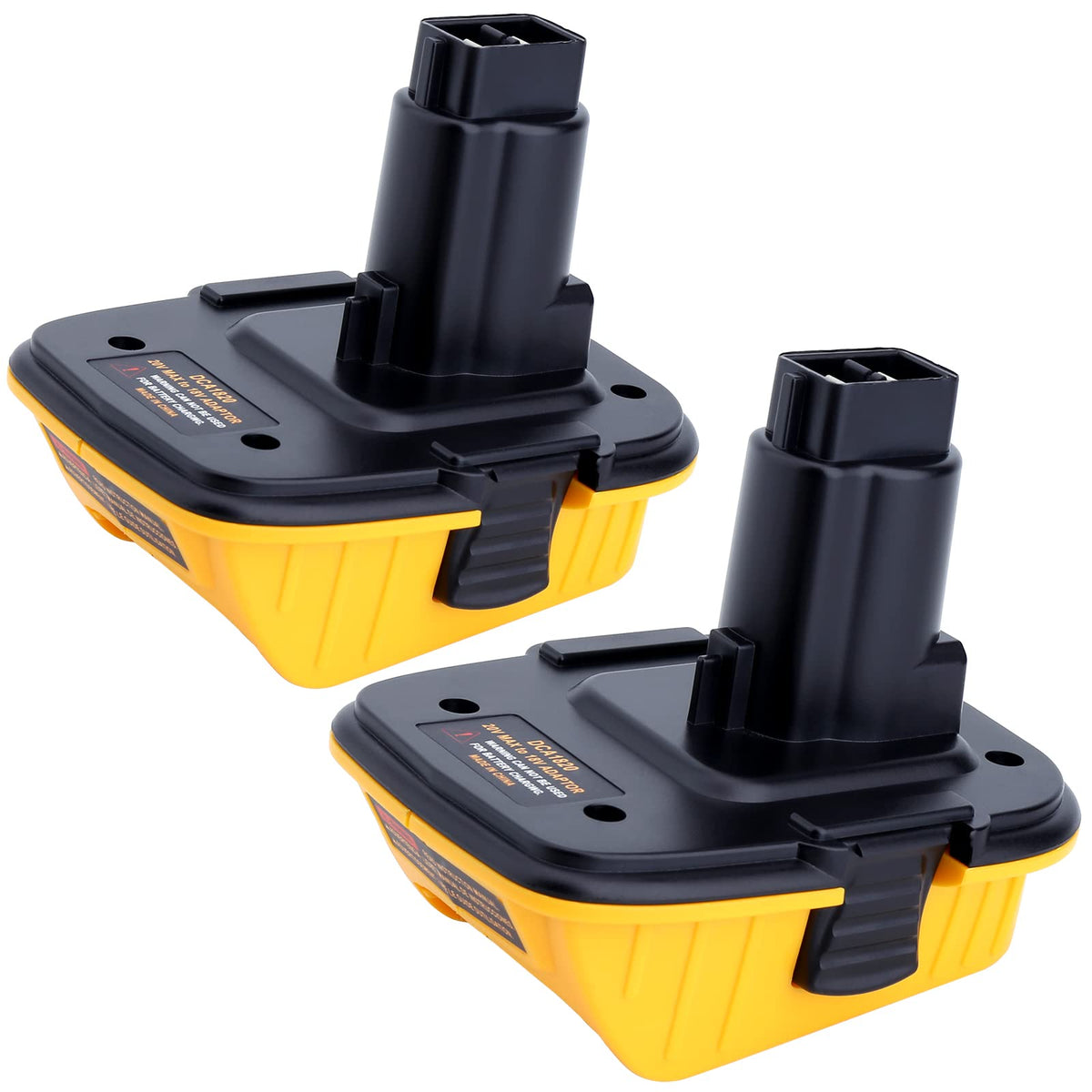 Generic DCA1820 adapter enables 20V XR batteries in 18V tools for extended versatility.