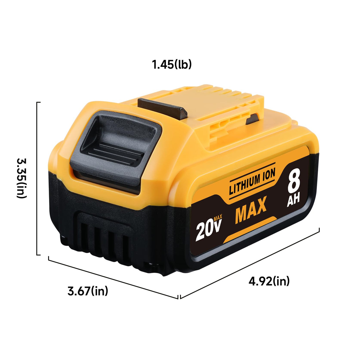 Generic DCB200 2-pack provides backup power for extended projects.