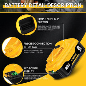 Generic DCB200 battery with LED indicator for status