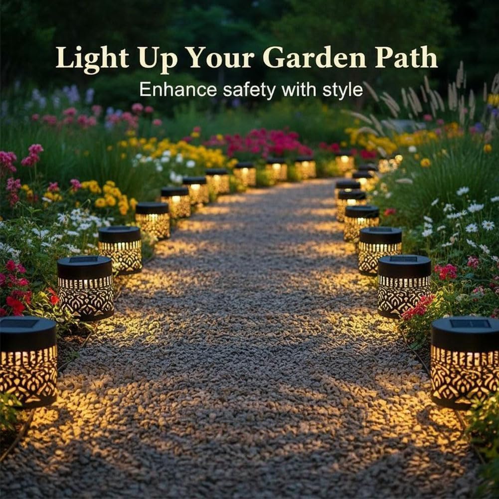 Generic decorative solar mandala light closeup-pattern highlights intricate silhouette and artistry.