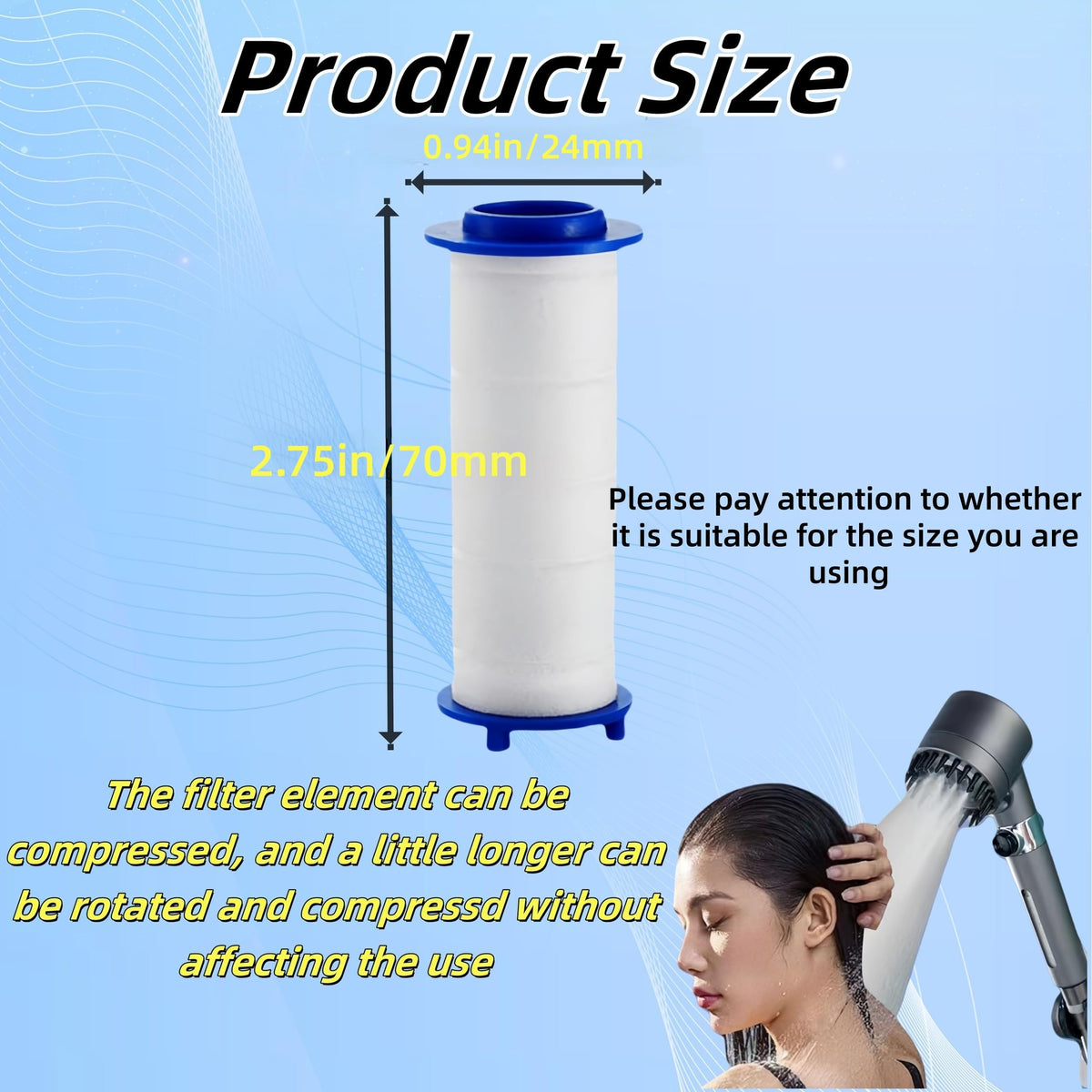 Generic Drivese PP cotton cartridge demonstrates filtration material for cleaner water.