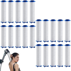 Generic Drivese showerhead filter packaging shows bulk 20-pack for easy replacements.