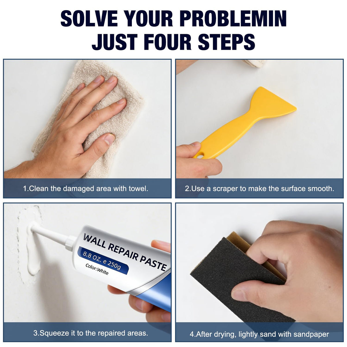 Generic Drywal Repair Kit nozzle extenders ease precise paste application.