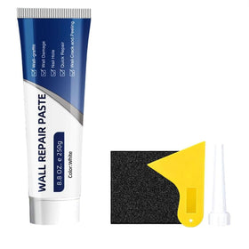 Generic drywall repair kit box showing included tools for quick home fixes.