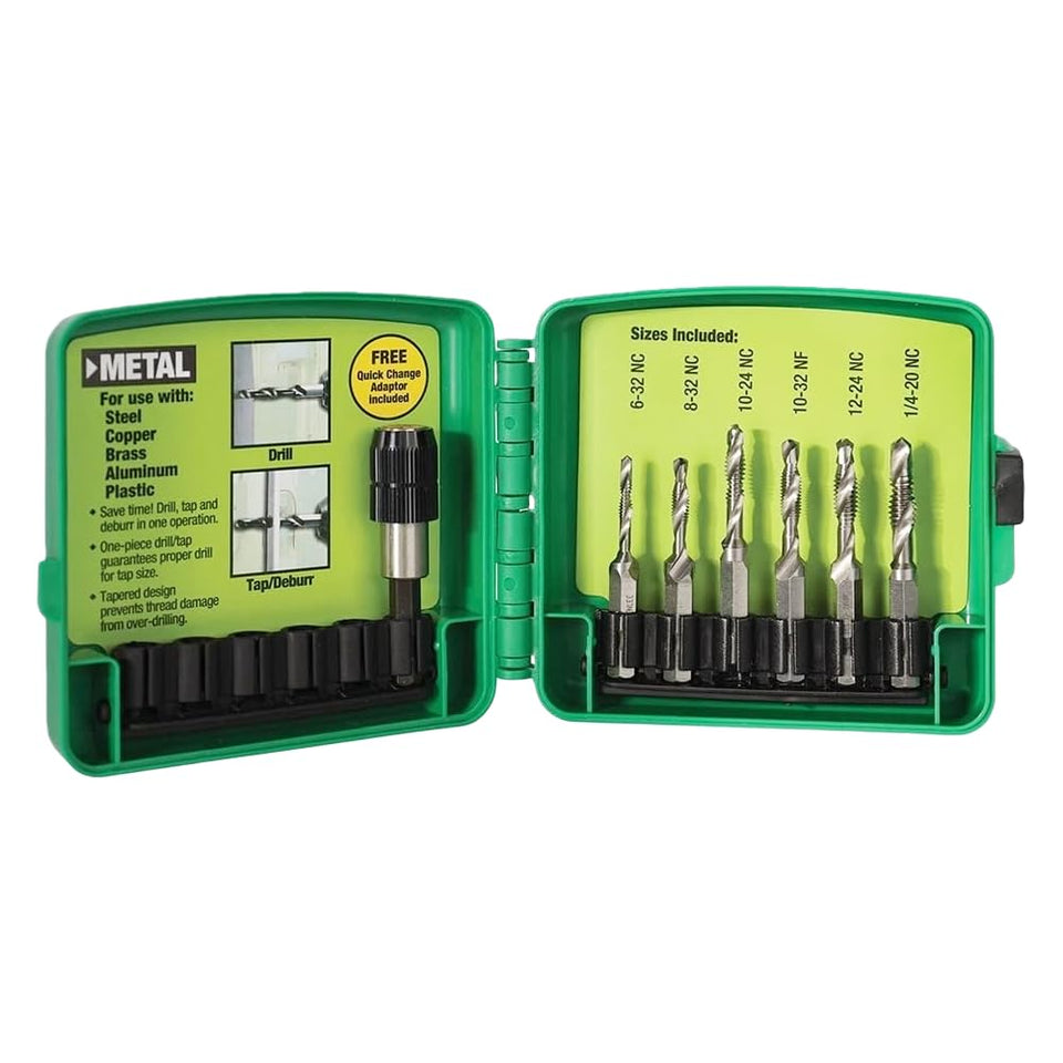 Generic DTAPKIT quick-change adaptor enables fast drill and tap swaps for efficient metalworking.