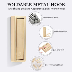 Generic easy-install wall hooks with screws for quick mounting.
