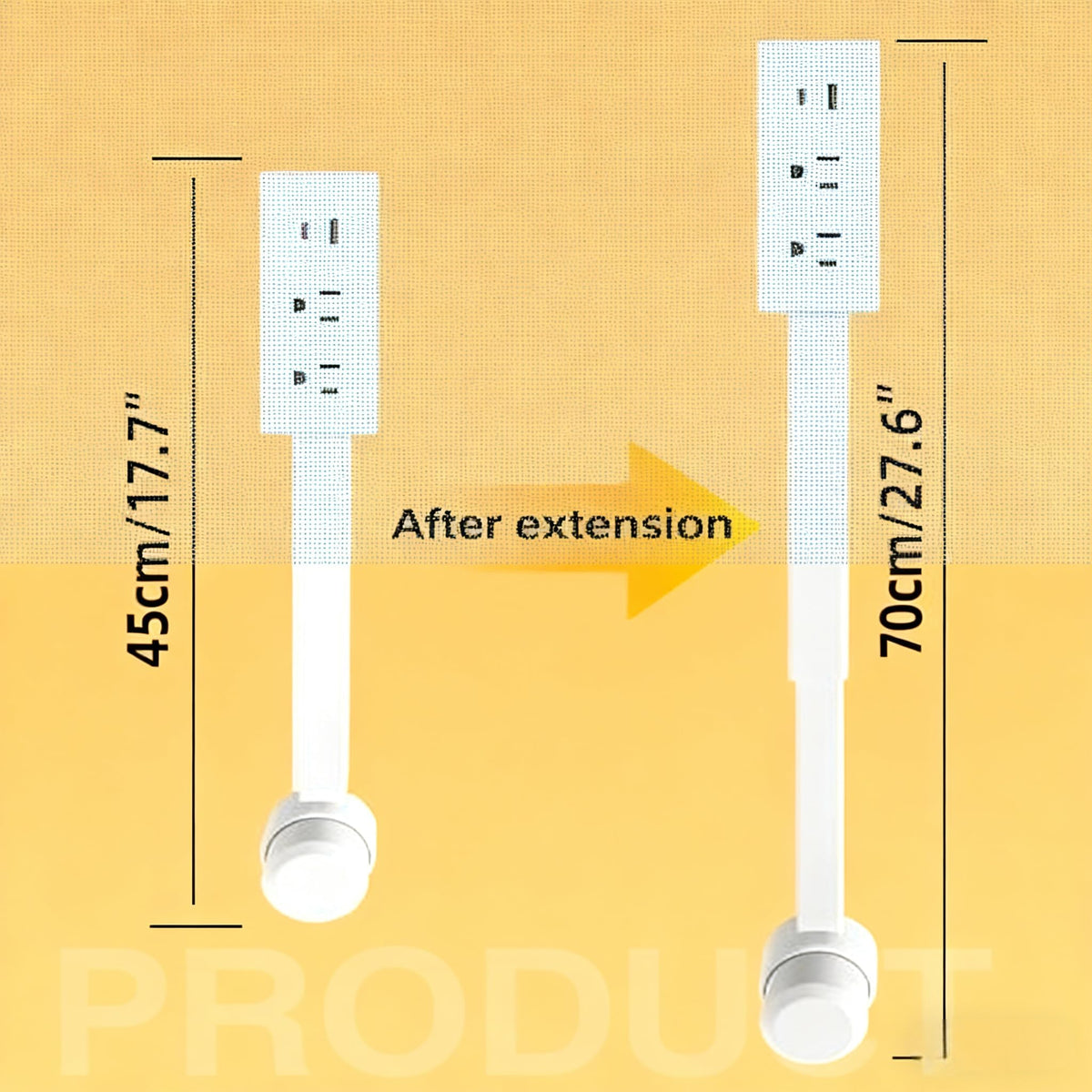 Generic extendable outlet stick supports multi-device charging in dorms, offices, or living spaces
