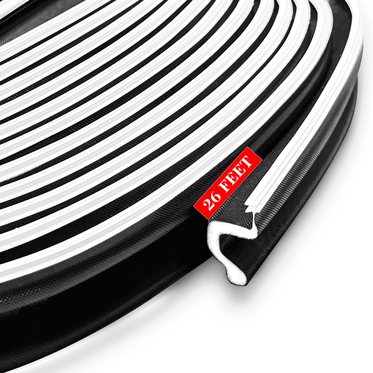 Generic extra-wide kerf weatherstripping fits door grooves for a tighter seal