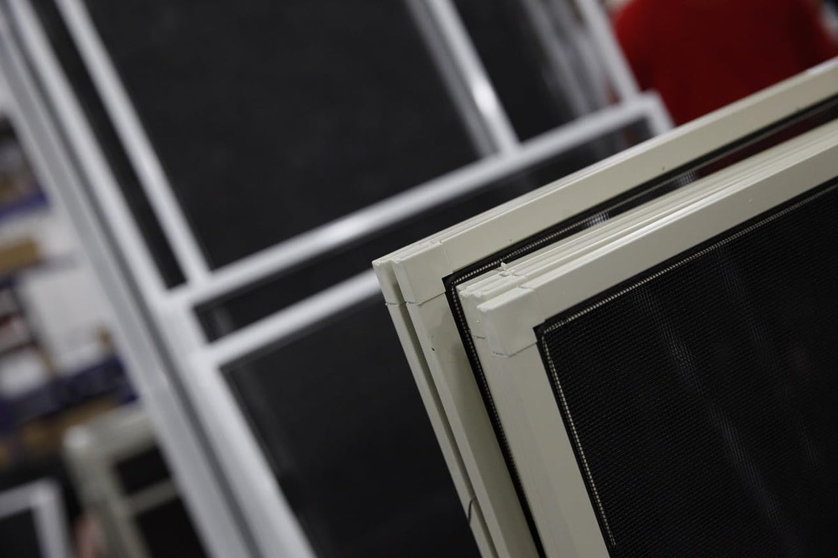Door screen replacement with Generic fiberglass screen for easy installation.
