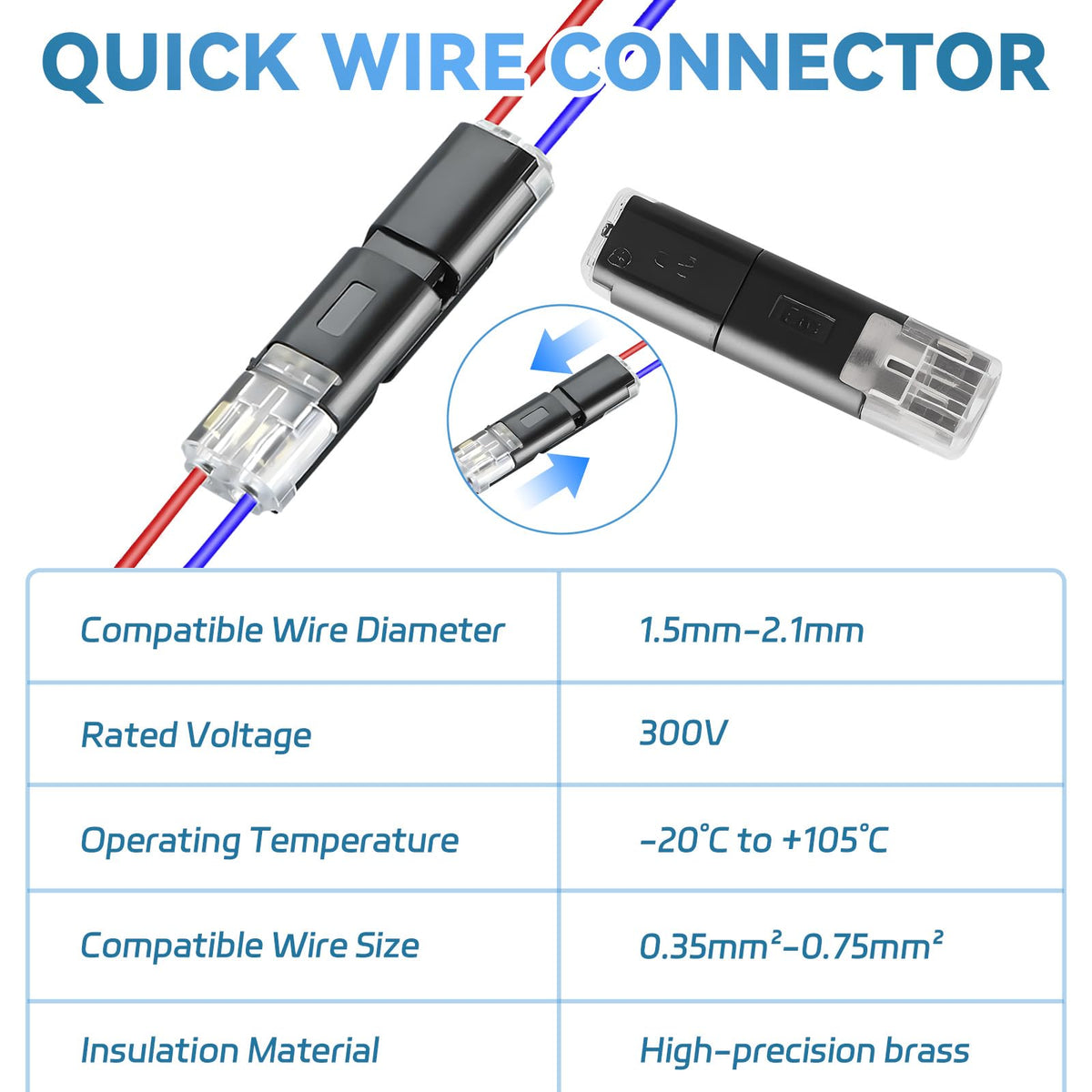 Generic flame-retardant PA66 nylon 2-pin connector ensures durable insulation in low-voltage setups.