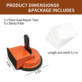 Generic Floor Gap Fixer Tool is suitable for laminate, vinyl, wood, and tile.