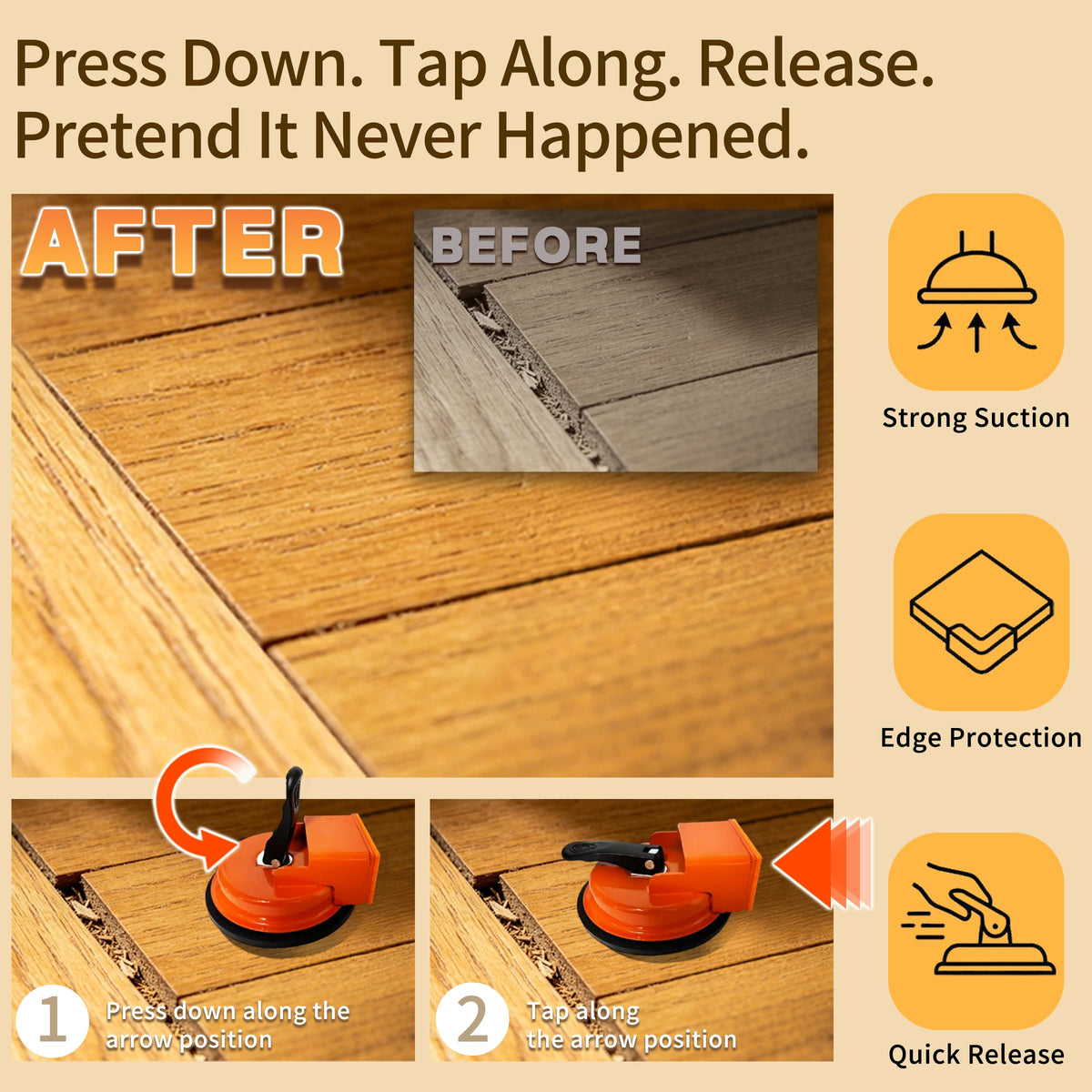 Generic Floor Gap Fixer Tool aligned floorboards for seamless flooring