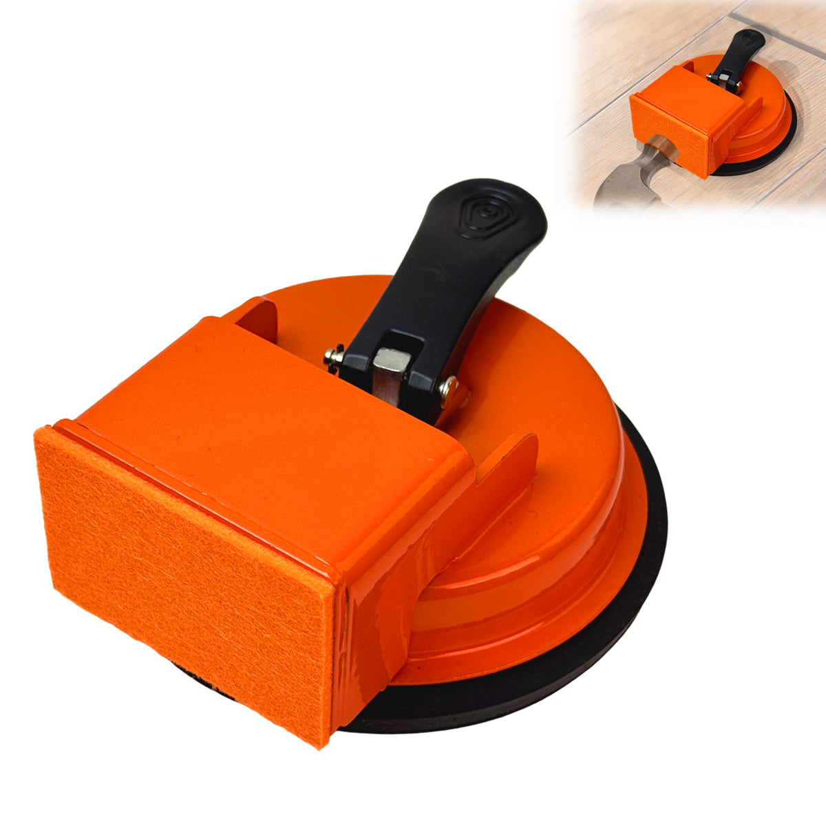 Generic Floor Gap Fixer Tool suction cup in action closing tight gaps