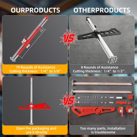 Generic Foldable Drywall Cutting Tool demonstrates adjustable cutting depth for various drywall thicknesses.