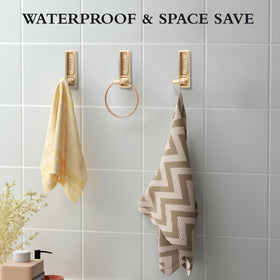 Generic foldable gold wall hooks folded design keeps walls neat.