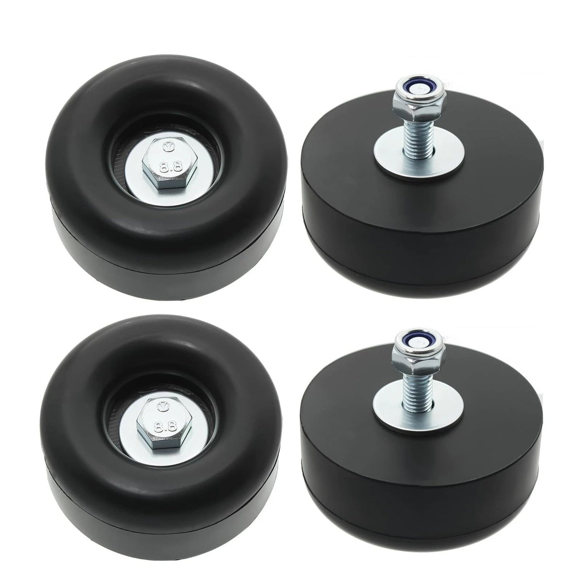 Generic 63mm rubber foot fitted to a generator for stable vibration control