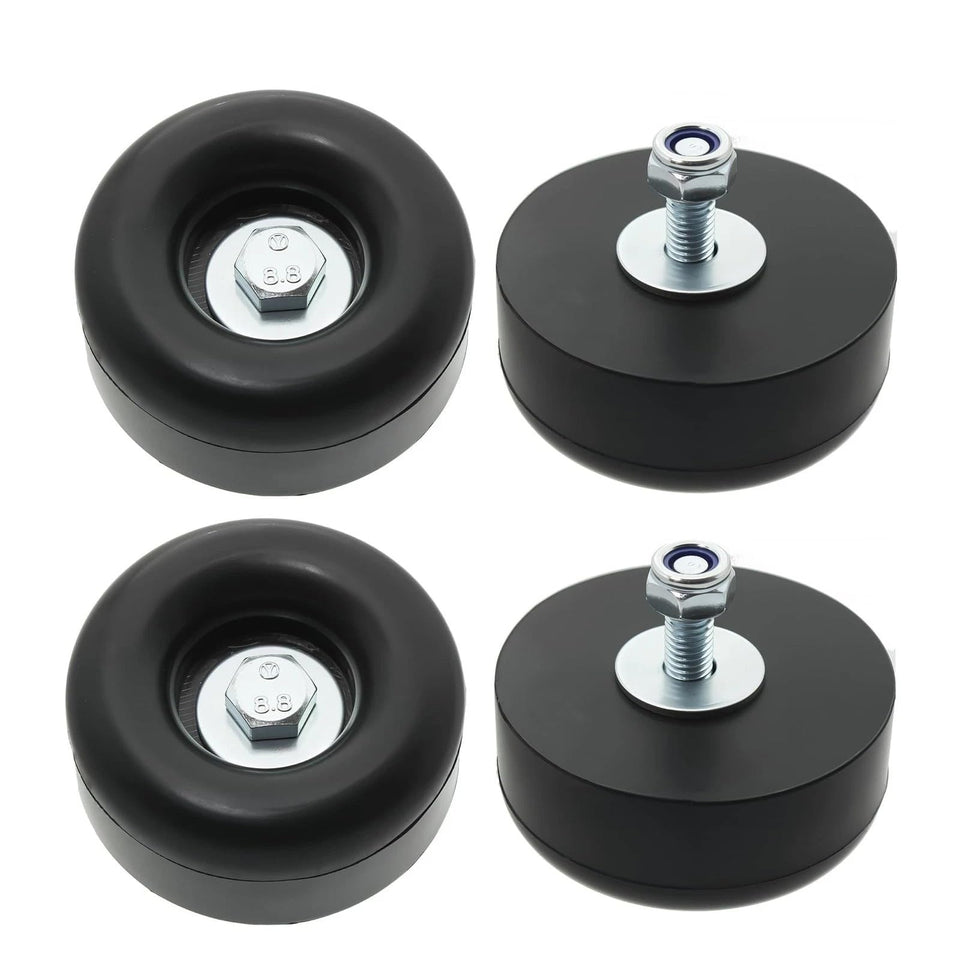 Generic 63mm rubber foot fitted to a generator for stable vibration control