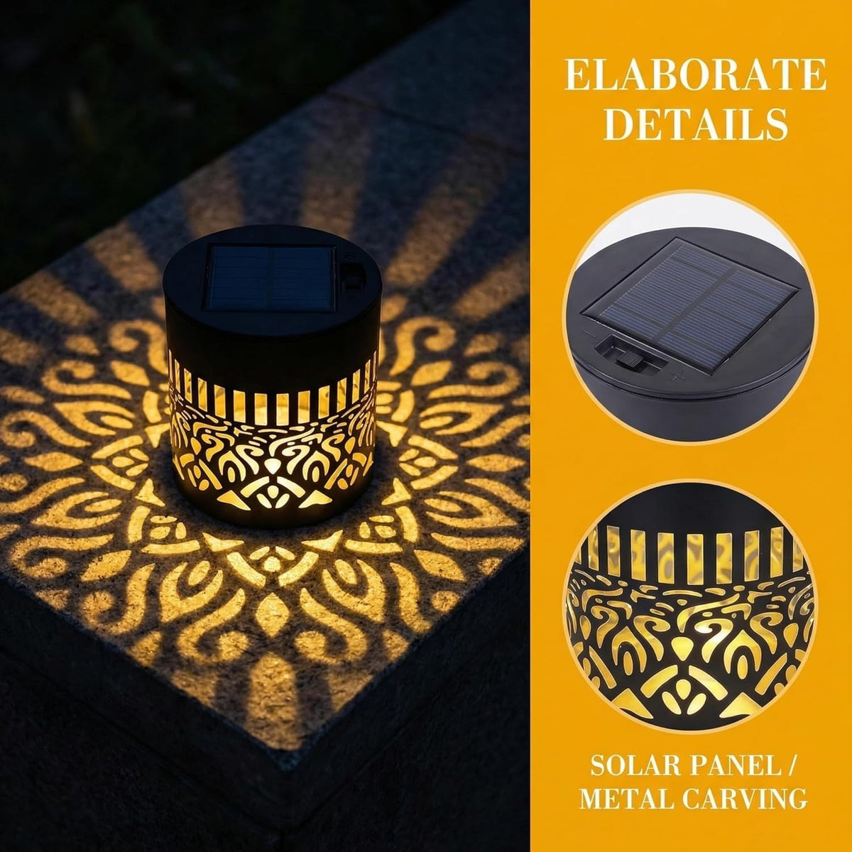 Generic IP55-rated Mandala Lights provide reliable illumination for patios after dusk