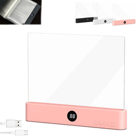 Generic LED Reading Light with pink panel for even page diffusion during reading.