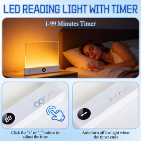 Generic LED Reading Light timer function enables automatic shutdown after your chosen duration.