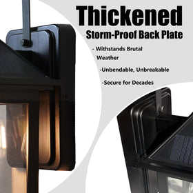 Generic LED sconce includes E26 bulb for instant outdoor lighting