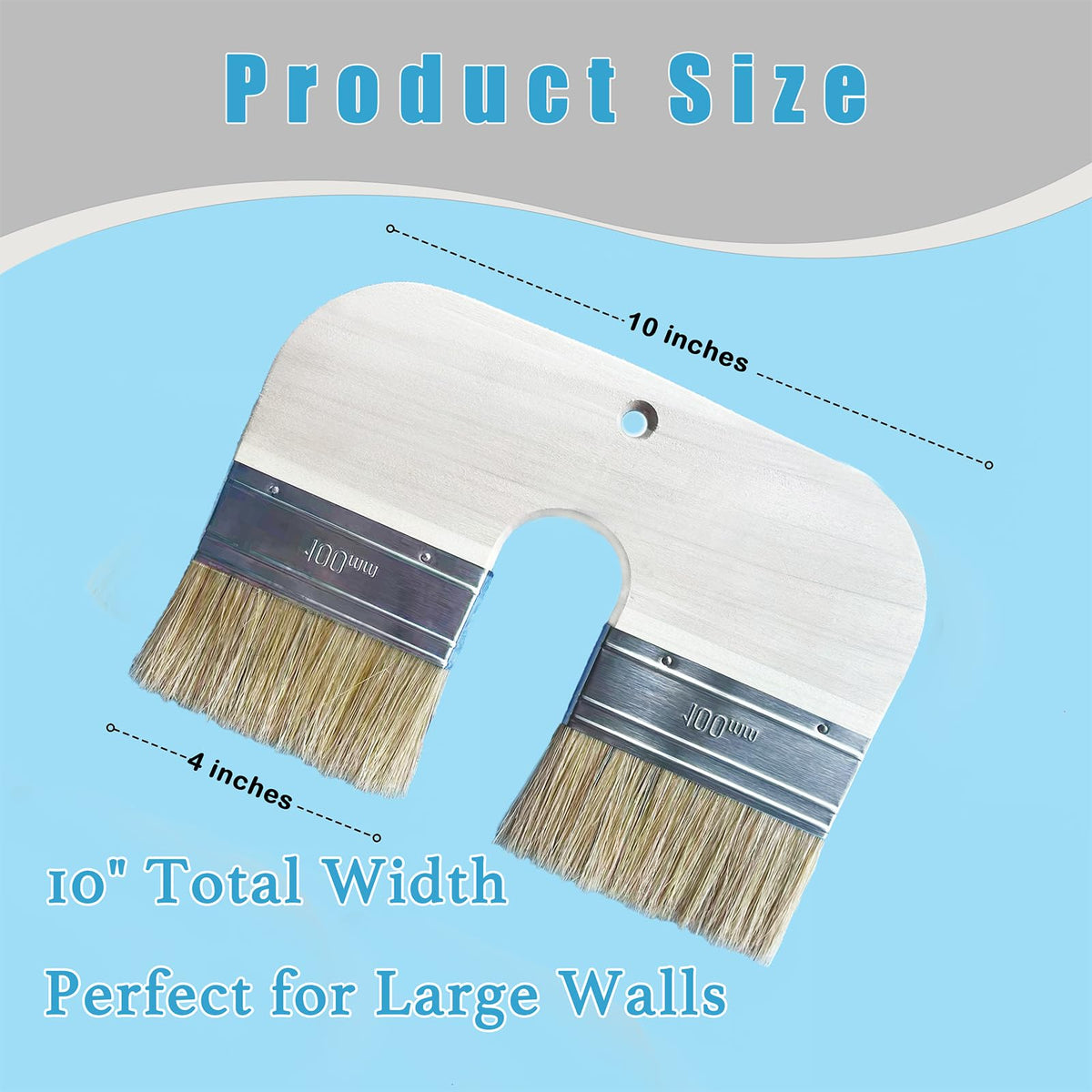 Generic limewash brush with 8-inch wide design for rustic textures