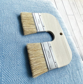Generic limewash brush durable materials minimize shedding on rough surfaces