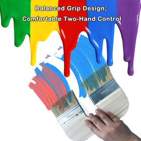 Generic limewash brush gliding across plaster and masonry surfaces